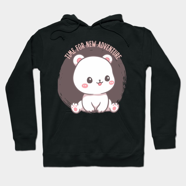 Time for new adventure Hello little bear cute baby outfit Hoodie by BoogieCreates
